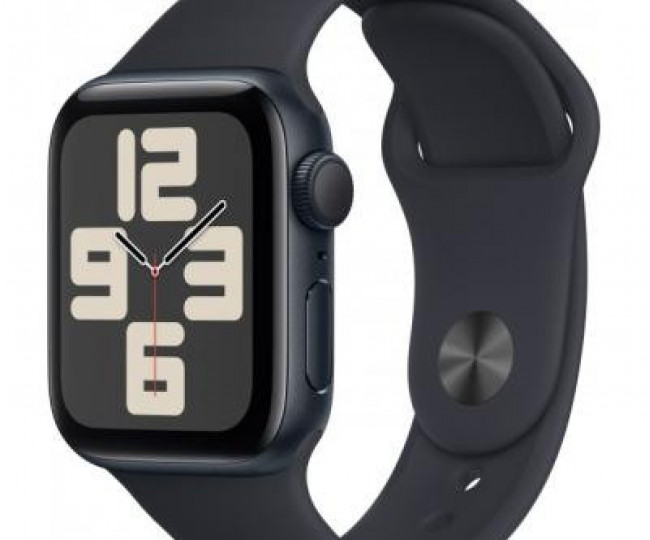 Apple Watch SE 2 44mm Midnight Aluminum Case with Midnight Sport Band (M/L) (MRE93) 2023